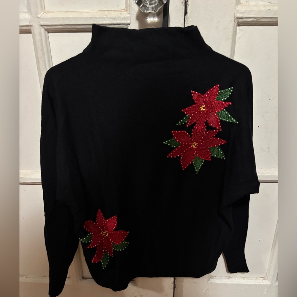 Embellished beaded flower top